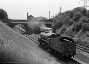 "A view into the past... In June 1981, Thompson B1 1306 'Mayflower' runs round a train at Rothley, ready to return to Loughborough Central". Photo © W.R. Squires Collection.